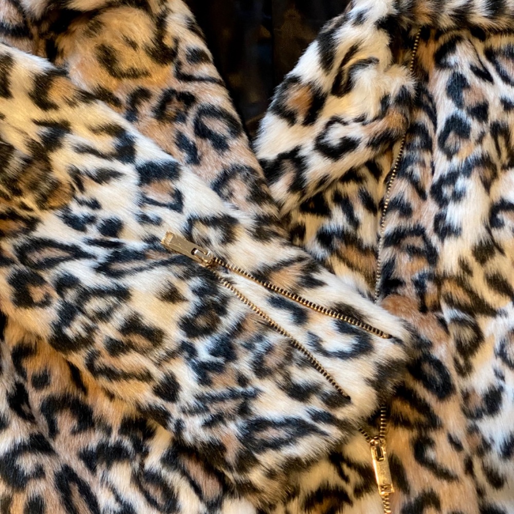 NWT Faux Fur Moto Jacket - Picture 4 of 5